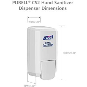 $5.86 Amazon.com: PURELL CS2 Push-Style 酒精消毒液机, White, for 1000 mL PURELL CS2 Hand Sanitizer Refills (Pack of 1) - 4121-06: Industrial & Scientific