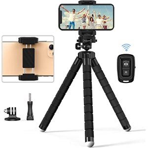 Auempress Flexible Tripod and Portable with Wireless Remote
