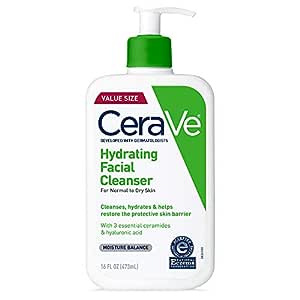 Amazon.com: CeraVe Hydrating Facial Cleanser | Moisturizing Non-Foaming Face Wash with Hyaluronic Acid, Ceramides and Glycerin  