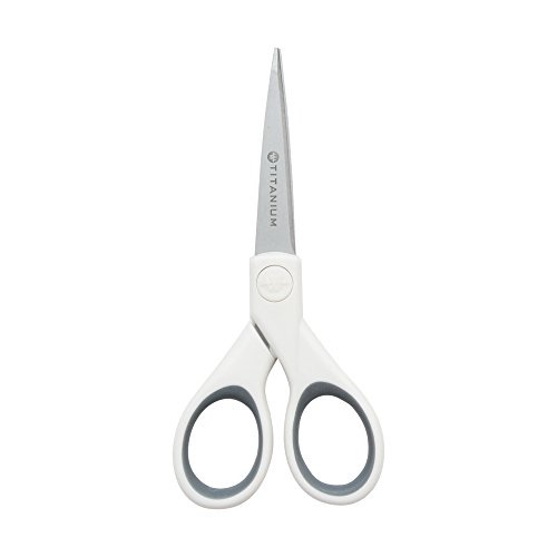 Amazon.com : Westcott 16376 Crafting Scissors, 5-Inch Titanium Micro-Tip Scissors, White/Gray : Arts, Crafts & Sewing