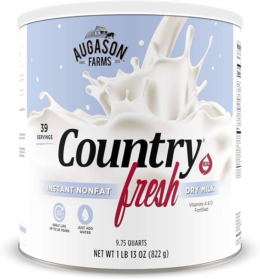 Amazon.com: Augason Farms 5-90620 Country Fresh 100% Real Instant Nonfat Dry Milk, 1 lb, 13 oz. : Everything Else