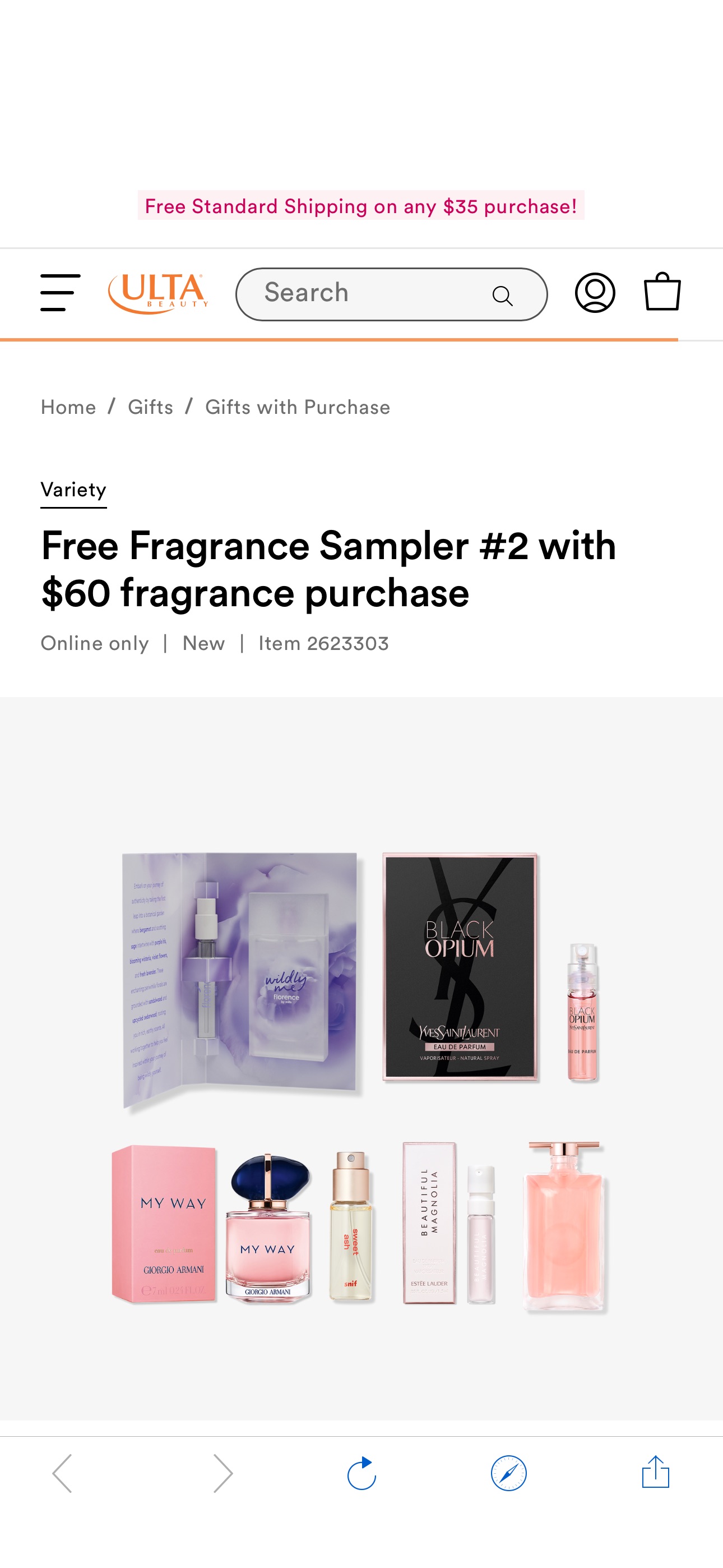 Free Fragrance Sampler #2 with $60 fragrance purchase - Variety | Ulta Beauty
