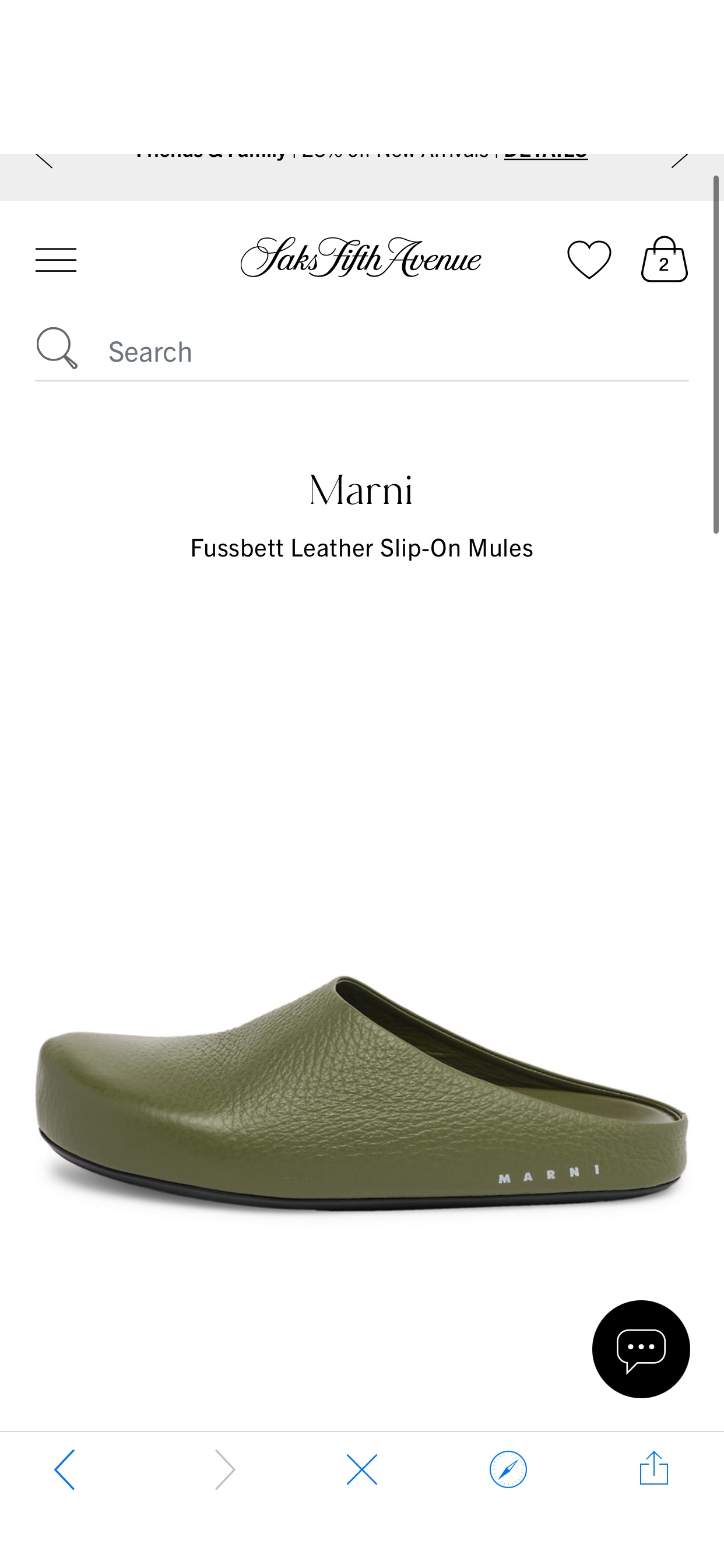 Shop Marni Fussbett Leather Slip-On Mules | Saks Fifth Avenue