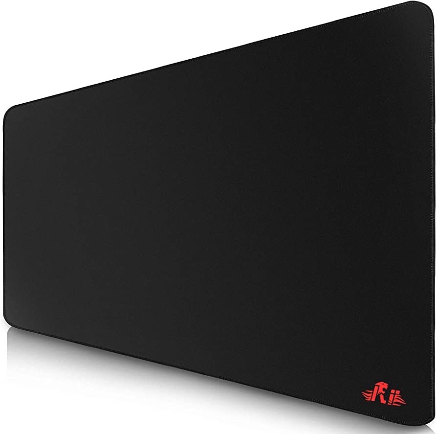 Amazon.com : Rii Extended Gaming Mouse Pad XXL厚布，长款大号鼠标垫，边缘缝合，桌垫键盘垫，防滑底座，防水键盘垫，游戏玩家，办公&家用，键盘，PC-黑色