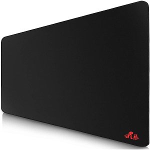 $5.99 Amazon.com : Rii Extended Gaming Mouse Pad XXL厚布,长款大号鼠标垫,边缘缝合,桌垫键盘垫,防滑底座,防水键盘垫,游戏玩家,办公&家用,键盘,PC-黑色