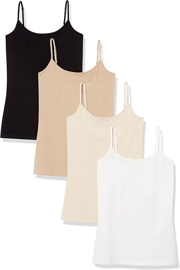 Amazon Essentials 女式修身吊带背心4 件装