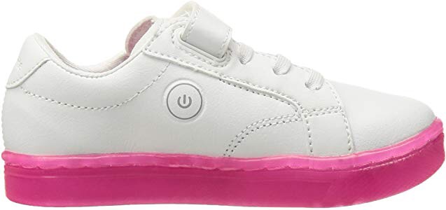 Stride Rite Girls' Lighted Casual Sneaker, White/Pink, 10.5 M US Little Kid | Sneakers鞋