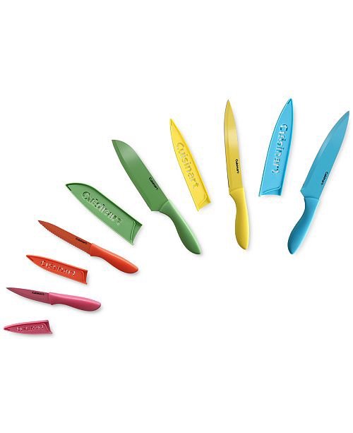 10-Pc. Ceramic-Coated Cutlery Set with Blade Guards