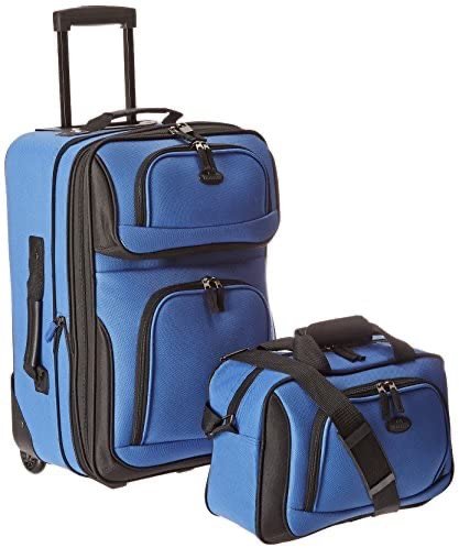 U.S. Traveler 牛津帆布可扩展登机行李箱2件套