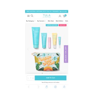 $92.00 TULA x Steffi Lynn summer radiance kit