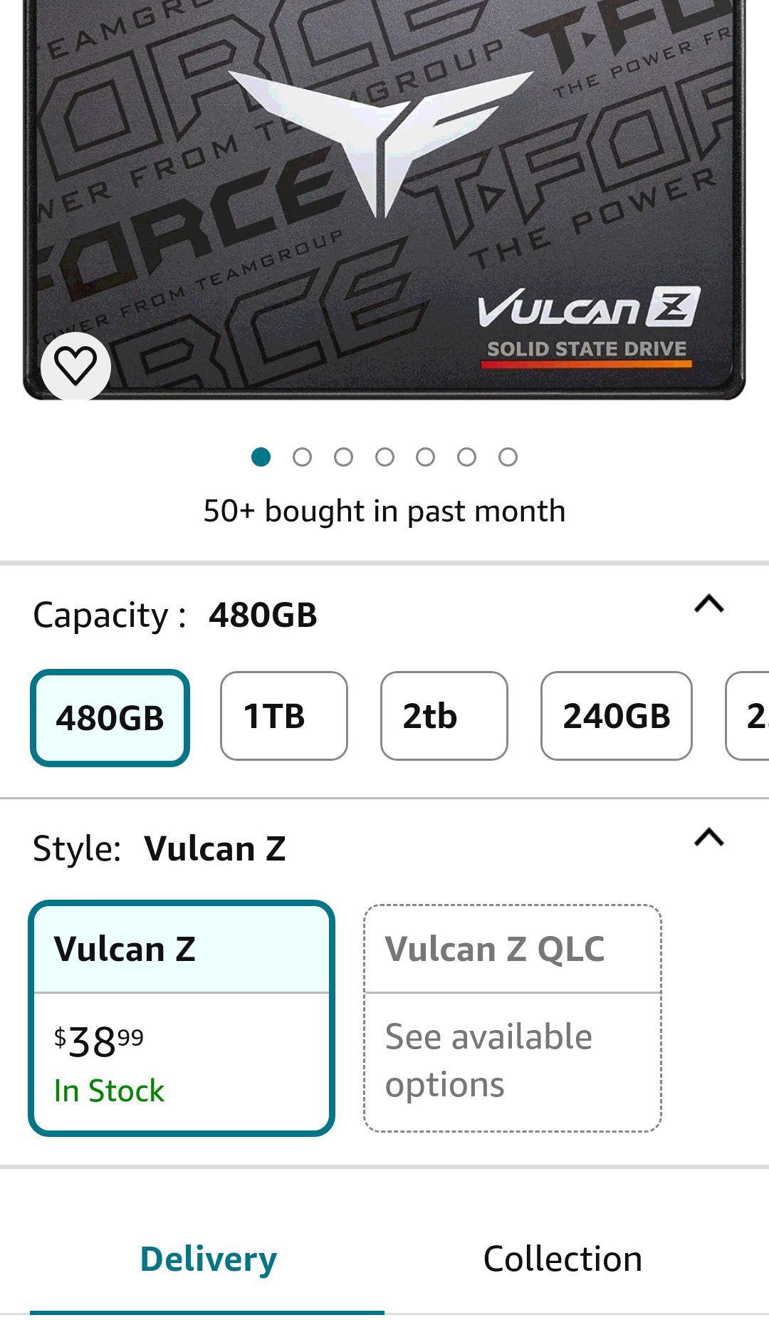 TEAMGROUP T-Force Vulcan Z 480GB SLC Cache 3D NAND TLC 2.5 Inch SATA III Internal Solid State Drive SSD (R/W Speed up to 540/470 MB/s) T253TZ480G0C101 : Amazon.ca: Electronics