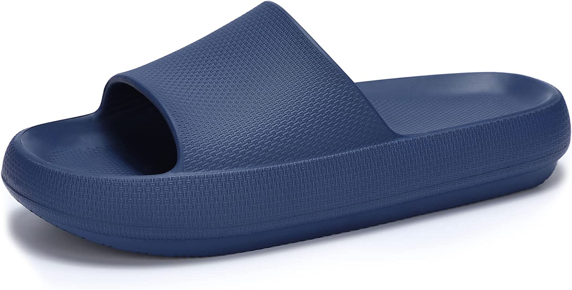 Amazon.com | welltree Cloud Slides for Women Men Pillow Slippers 拖鞋 Non-Slip Bathroom Shower Sandals Soft Thick Sole Indoor and Outdoor Slides,Navy blue,7.5-8.5 Women/6-7 Men | Slides