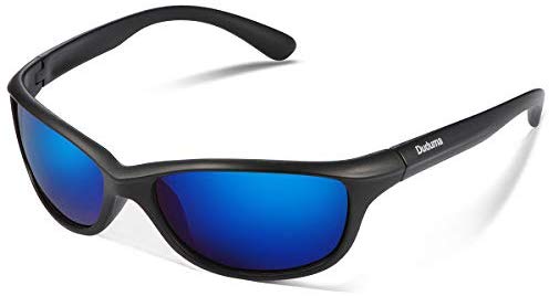Duduma Polarized Sports Sunglasses for Baseball Running Cycling Fishing Golf Tr541 Durable Frame (541 Black Matte Frame with Blue Lens) 偏光户外护目眼镜