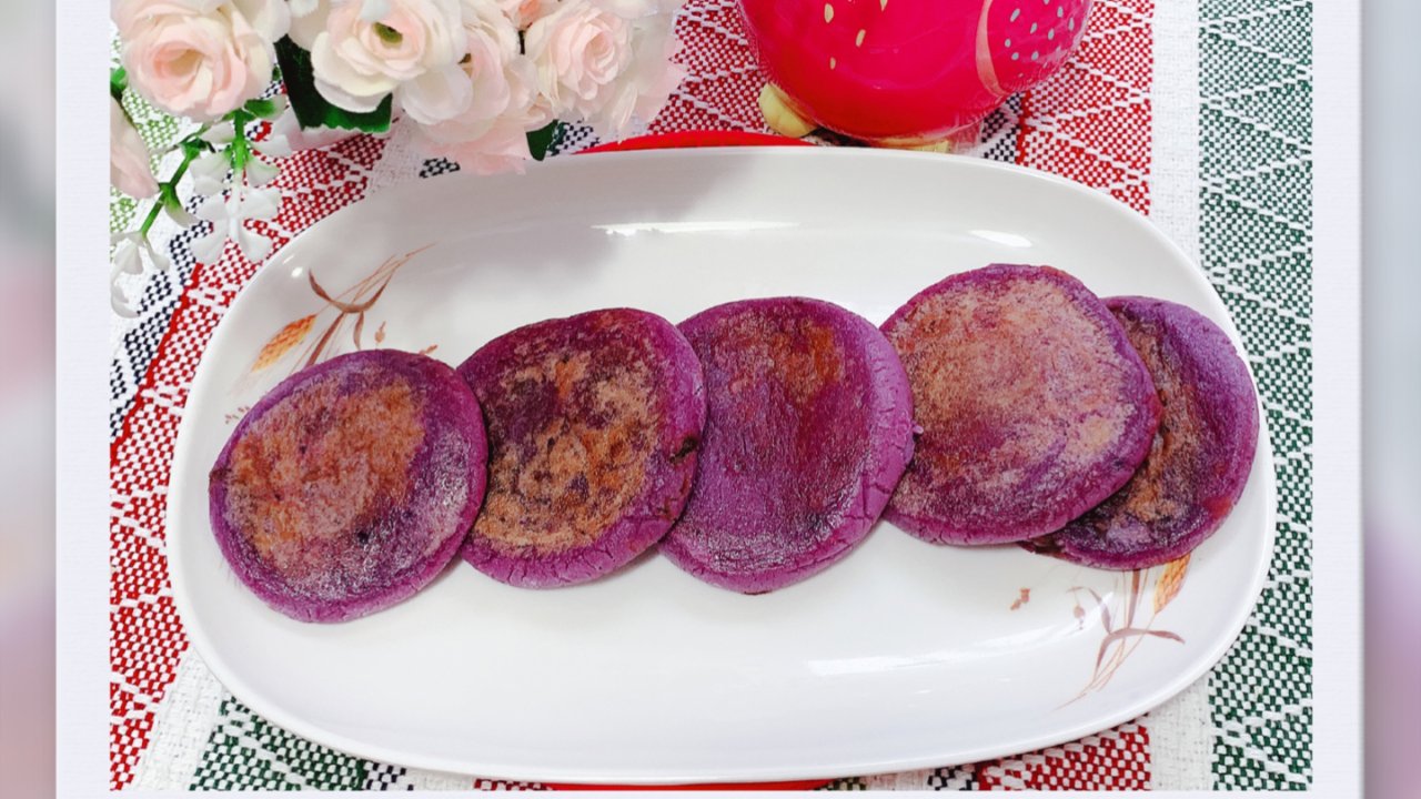 美食DIY | 紫薯红豆沙软饼