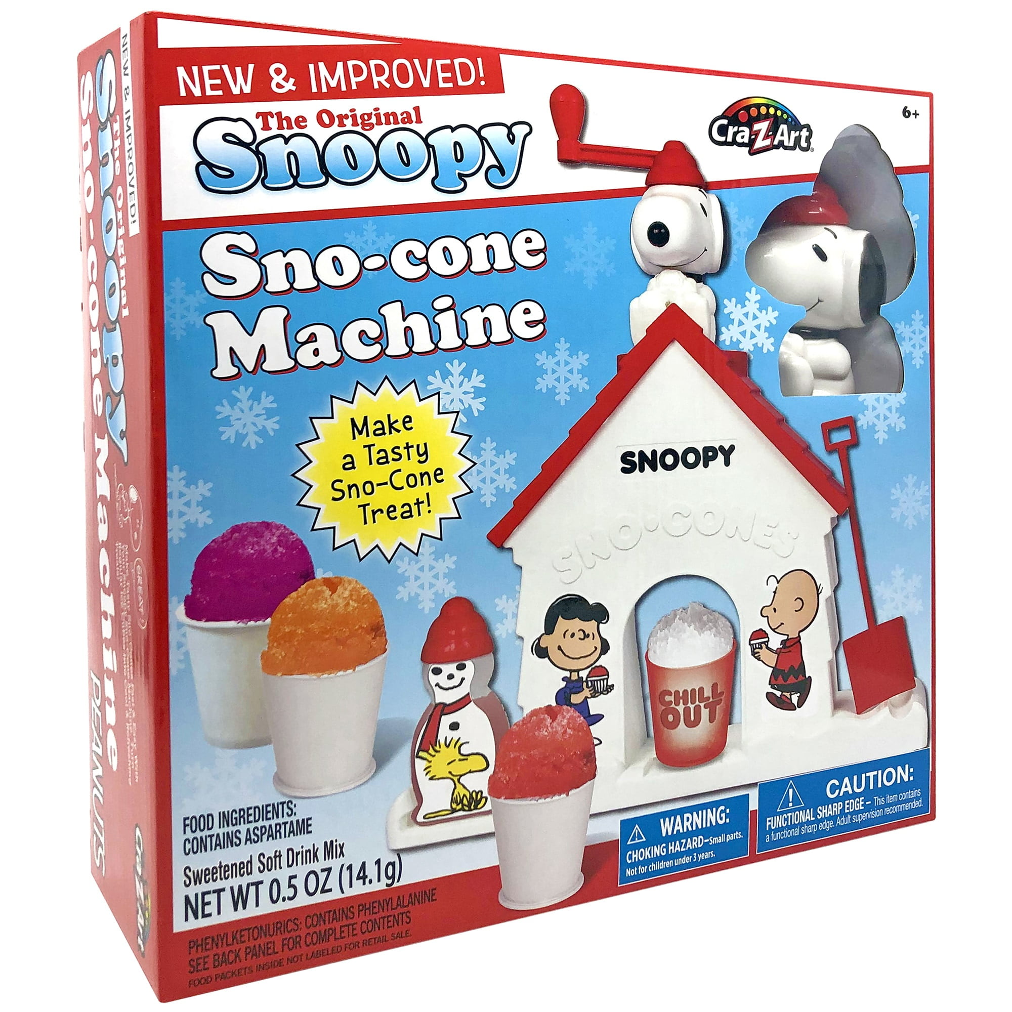 The Original Snoopy Sno-Cone Machine with Flavor Pack, Kids & Family Ages 6+ - Walmart.com