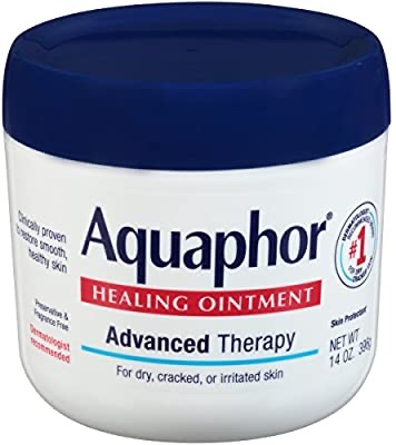 Aquaphor 愈合药膏-保湿皮肤保护剂干燥干裂手，脚跟和肘部，14盎司罐