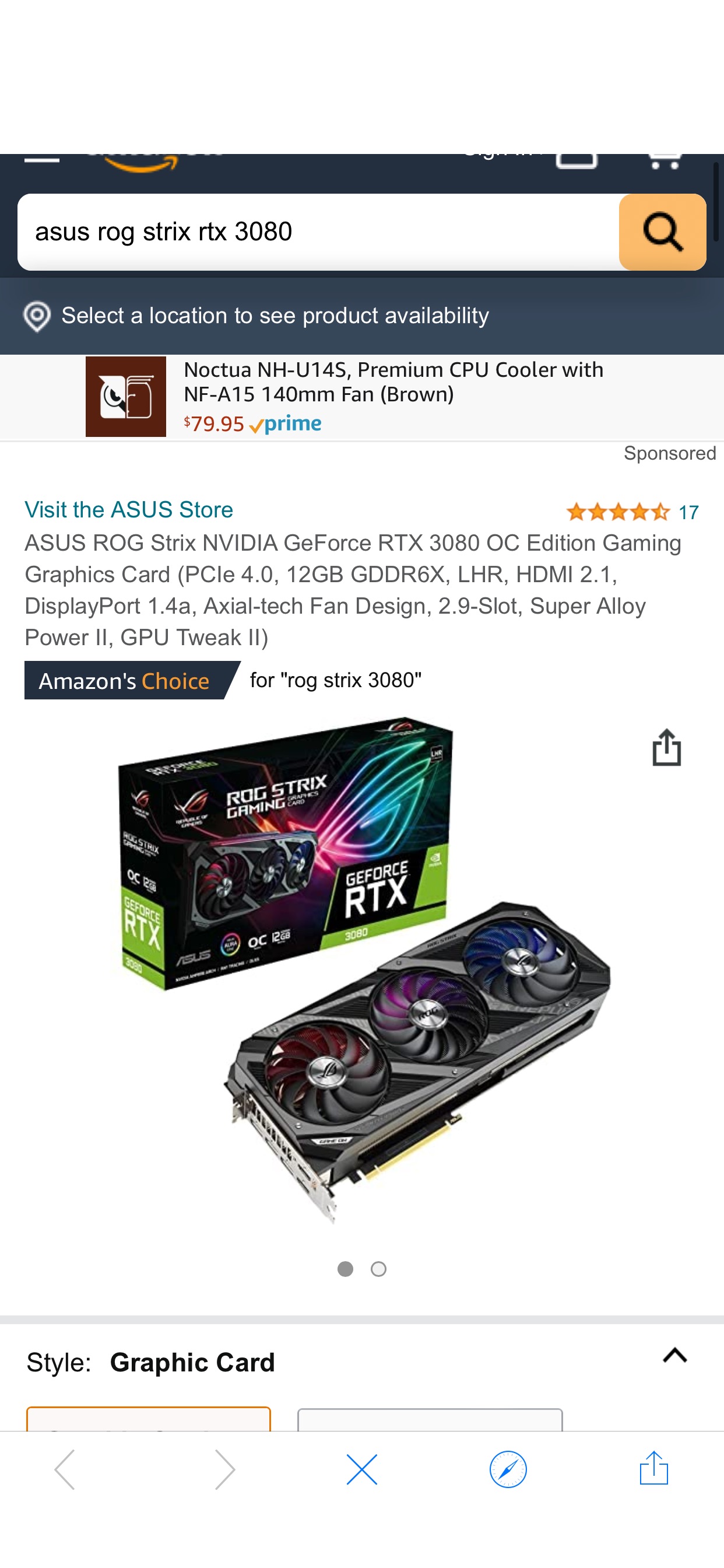 史低猛禽 3080 12g版本 Amazon.com: ASUS ROG Strix NVIDIA GeForce RTX 3080 OC Edition Gaming Graphics Card (PCIe 4.0, 12GB GDDR6X, LHR, HDMI 2.1, DisplayPort 1.4a, Axial-tech Fan Design