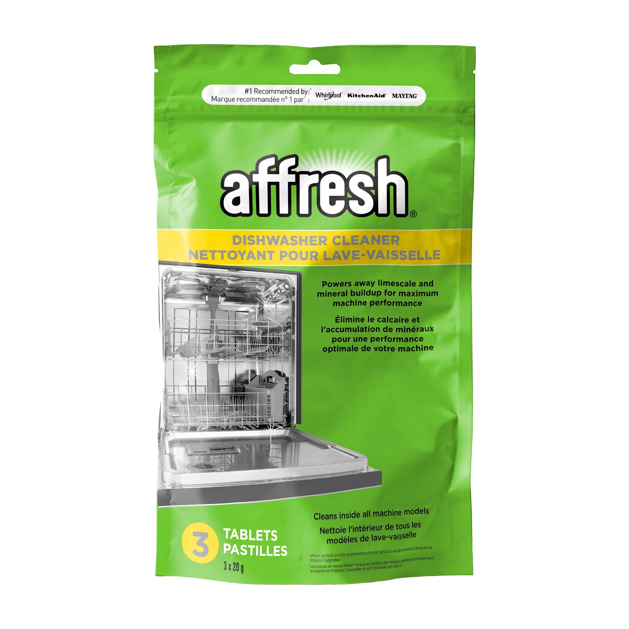 Affresh Dishwasher Cleaner, 3 Tablets (3 Months Supply) : Amazon.ca: Health & Personal Care