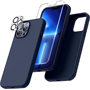 Uyiton iPhone 13 Pro Max Case, with 2 Pack Screen Protector + 2 Pack Camera Lens Protector