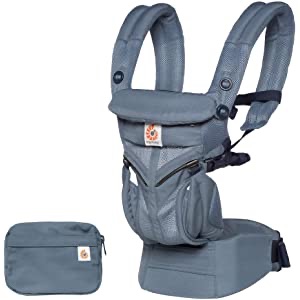 Amazon.com : Ergobaby Carrier, Omni 360 All Carry Positions Baby Carrier with Cool Air Mesh, Oxford Blue : Baby 婴儿背带