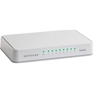 Amazon.com: NETGEAR 8端口千兆以太网非管理型交换机，台式机，Internet分配器，无风扇，即插即用