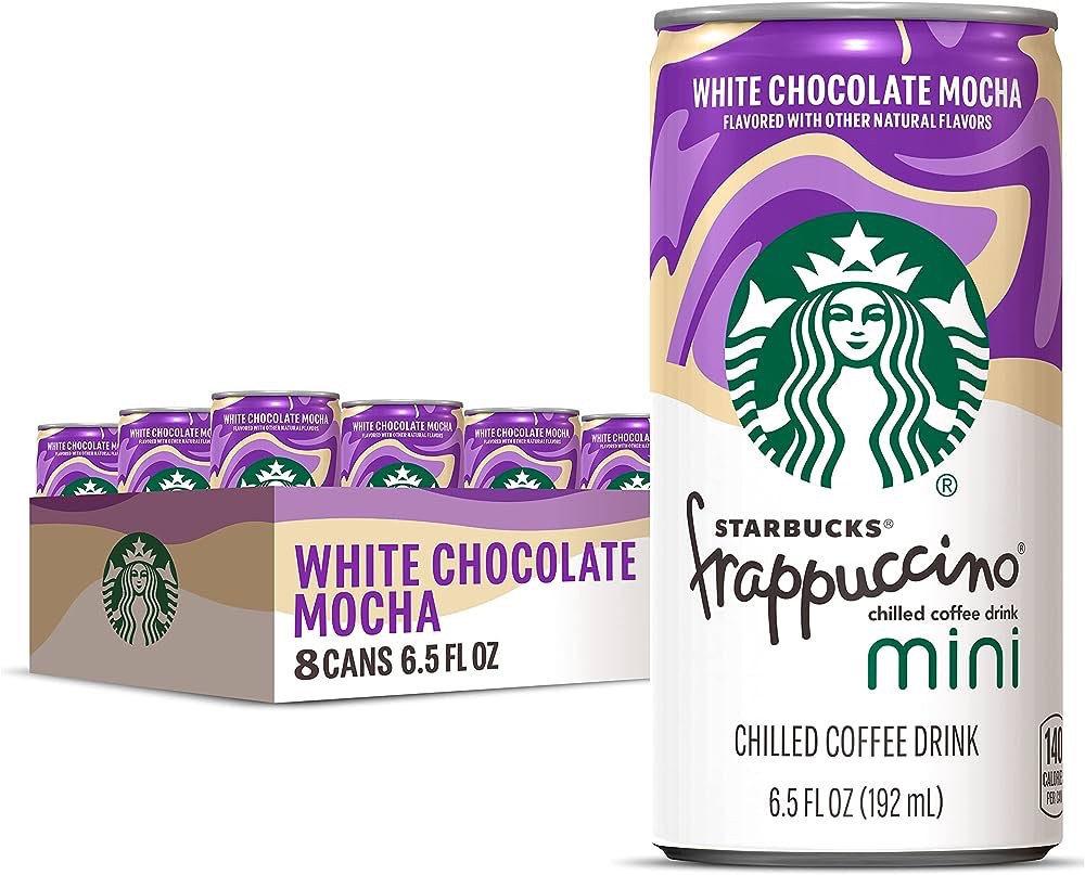 Amazon.com: Starbucks Frappuccino Minis Coffee Drink, White Chocolate Mocha, 6.5oz Mini Cans, (8 Pack) : Grocery & Gourmet Food