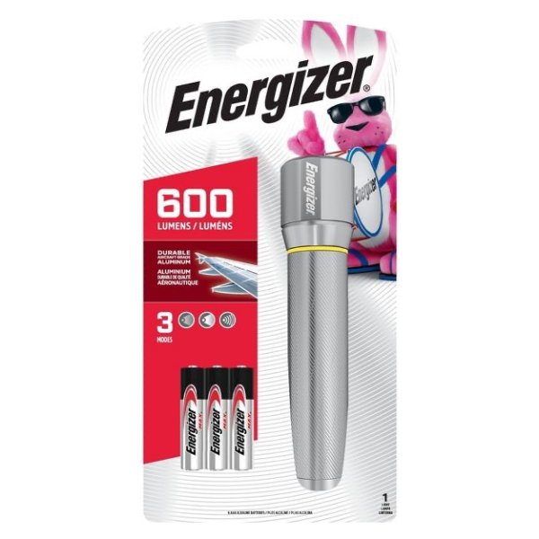 Energizer 劲量金属手持式 LED 手电筒 带电池