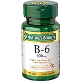 Amazon.com: Nature&#39;s Bounty Vitamin B6, Supports Energy Metabolism and Nervous System Health, 100mg, Tablets, 100 Ct : Health &amp; Household