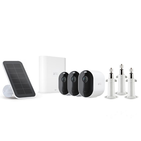 Arlo Pro 3 3-Pack Security Camera System with Solar Panel