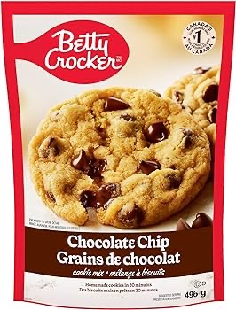 BETTY CROCKER Chocolate Chip Cookie Mix, 496 Grams Package of Cookie Mix, Baking Mix, Homemade Cookies in 20 Minutes, Tastes Like Homemade, Easy To Bake : Amazon.ca: Grocery & Gourmet Food