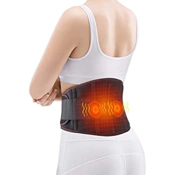 Arealer Heating Pad for Back Pain, Back Heating Pad with Vibration Massage, Cordless Heated Waist Belt