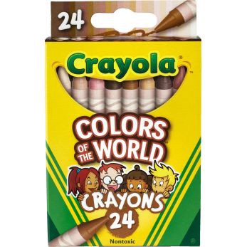 Colors Of The 儿童蜡笔World Crayons Assorted 24PK - Office Depot