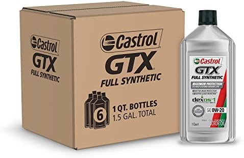 Amazon.com: Castrol GTX Full Synthetic 0W-20 Motor Oil, 1 Quart, Pack of 6 : Automotive
