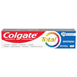 Amazon.com : Colgate Total Whitening Travel Toothpaste, Mint Toothpaste for Travel, Carry-On Size Toothpaste, 1.4 Oz Tube : Health &amp; Household