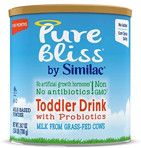 雅培高端奶粉Amazon.com: Pure Bliss by Similac Toddler Drink with Probiotics, Starts With Fresh Milk From Grass-Fed Cows, Non-gmo Toddler Formula, 24.7 Oz, 6Count: Health & Personal Care