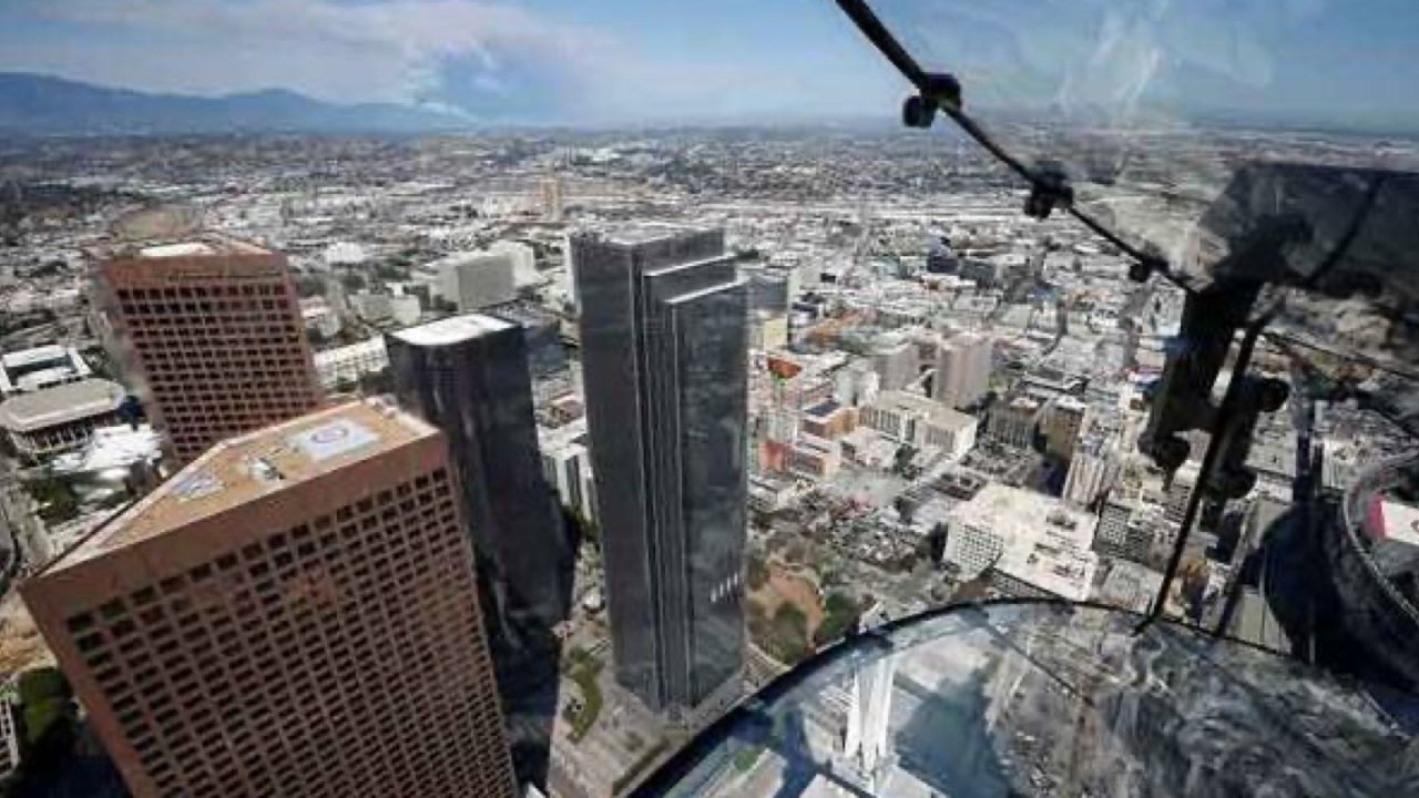洛杉矶的玻璃滑梯，一定要来体验一次！
