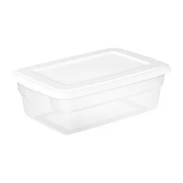 Sterilite 12 Qt. Storage Box Plastic, White - Walmart.com 塑料保存盒