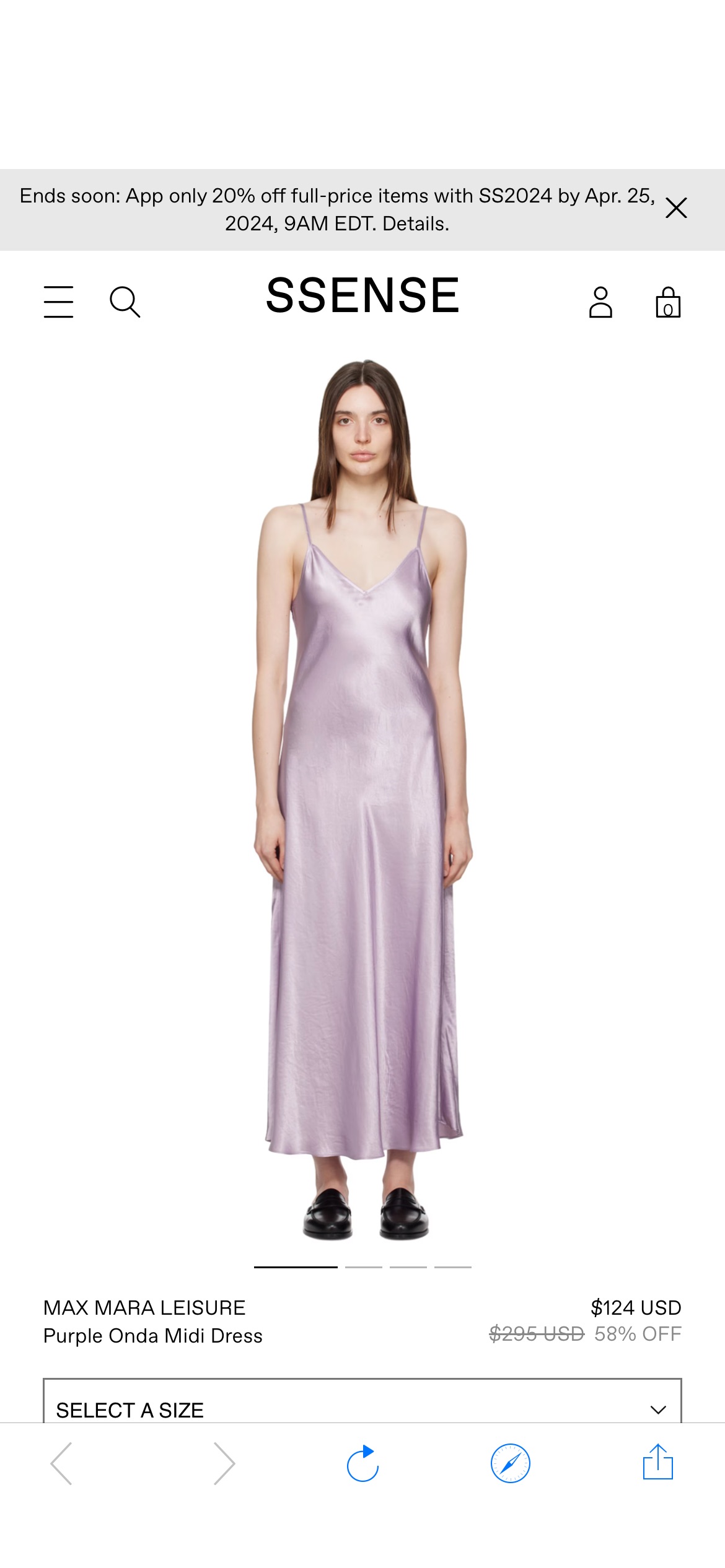 Purple Onda Midi Dress by Max Mara Leisure on Sale