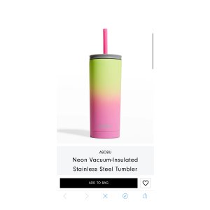 $8 Asobu Neon Vacuum-Insulated Stainless Steel Tumbler | Neiman Marcus