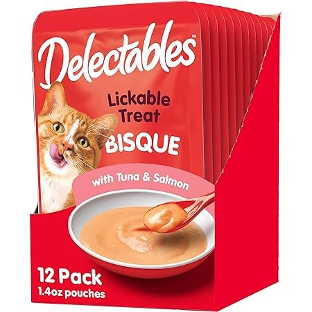 Delectables Bisque 吞拿鱼和三文鱼猫咪海鲜汤 12袋