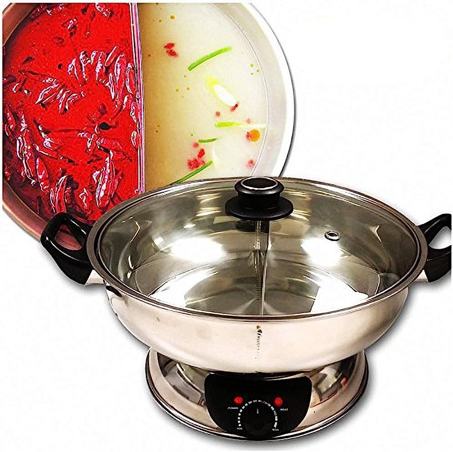 Amazon.com: Sonya Shabu Shabu Hot Pot Electric Mongolian Hot Pot W/DIVIDER: Home & Kitchen 鸳鸯火锅 优惠券额外减$4