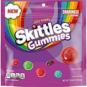 SKITTLES Wild Berry Gummy Candy, 12 oz