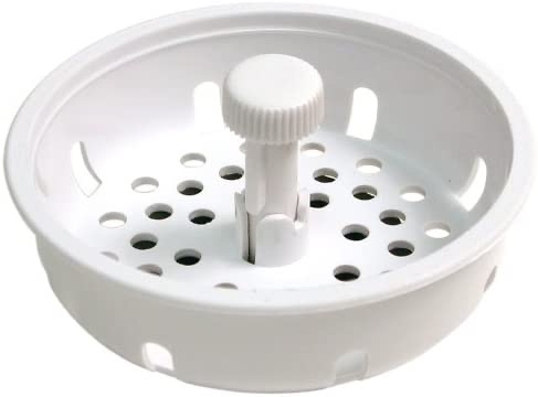 Danco 86792 3-1/4 Inch Basket Strainer with Stopper, White - Sink Strainers - 水槽过滤器