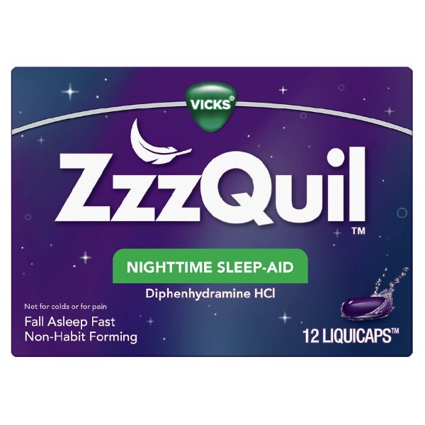Nighttime Sleep Aid, Non-Habit Forming 12 liquicaps