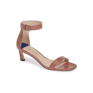 $159.2 Stuart Weitzman 45SQUARENUDIST Ankle Strap Sandal (Women)  经典一字带