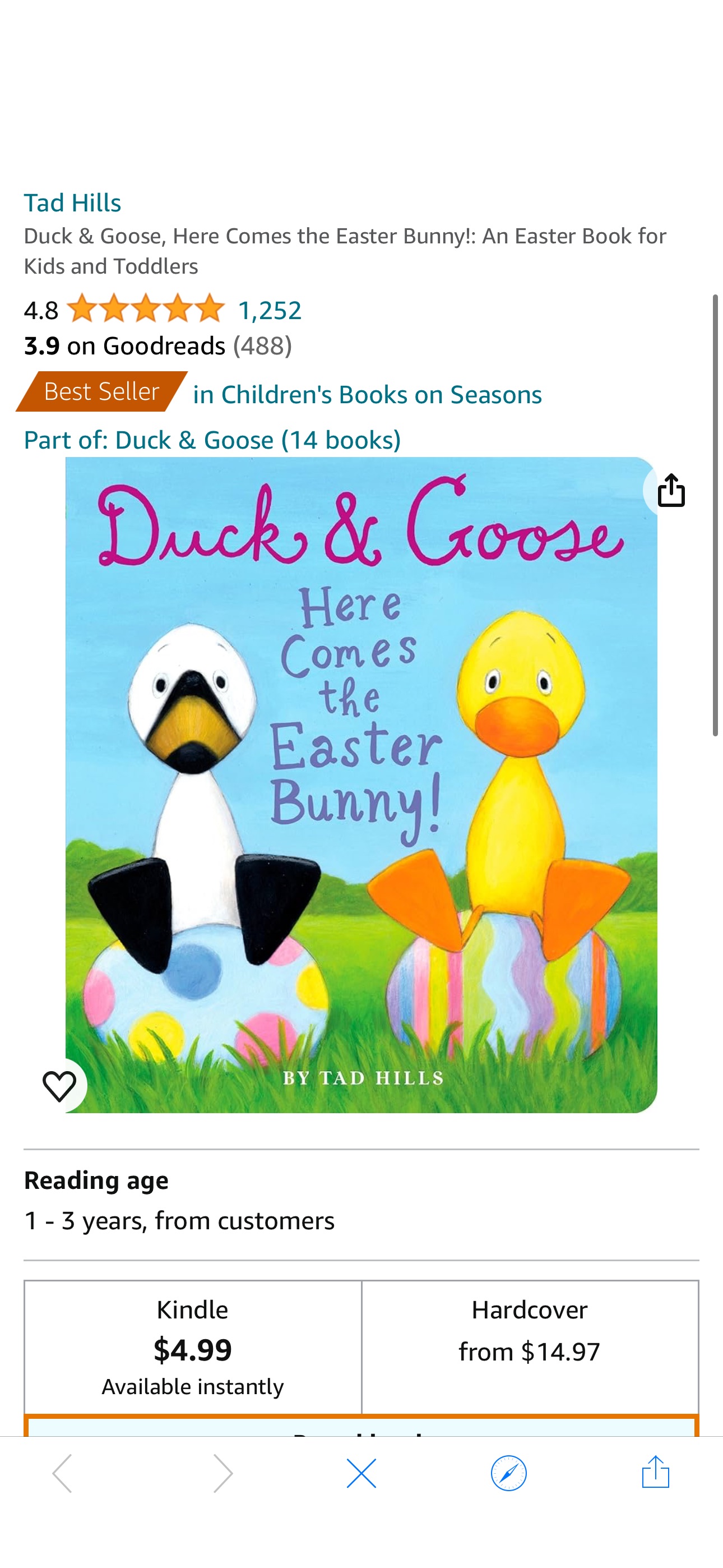 Amazon.com: Duck & Goose, Here Comes the Easter Bunny!: An Easter Book for Kids and Toddlers: 9780375872808: Hills, Tad, Hills, Tad: Books