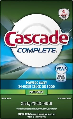 Amazon.com: Cascade Complete Powder Dishwasher Detergent, Fresh Scent, 75 oz, White : Industrial & Scientific