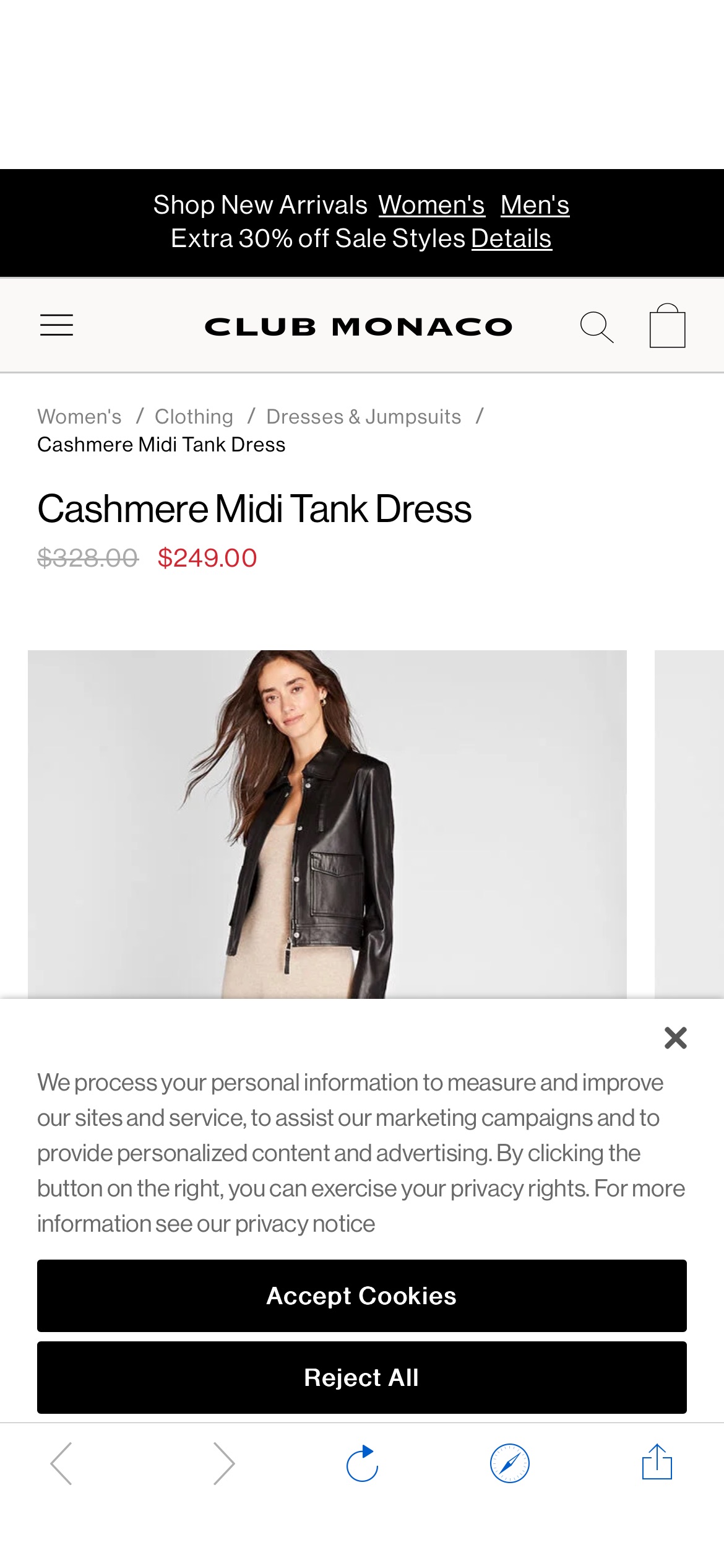 Cashmere Midi Tank Dress