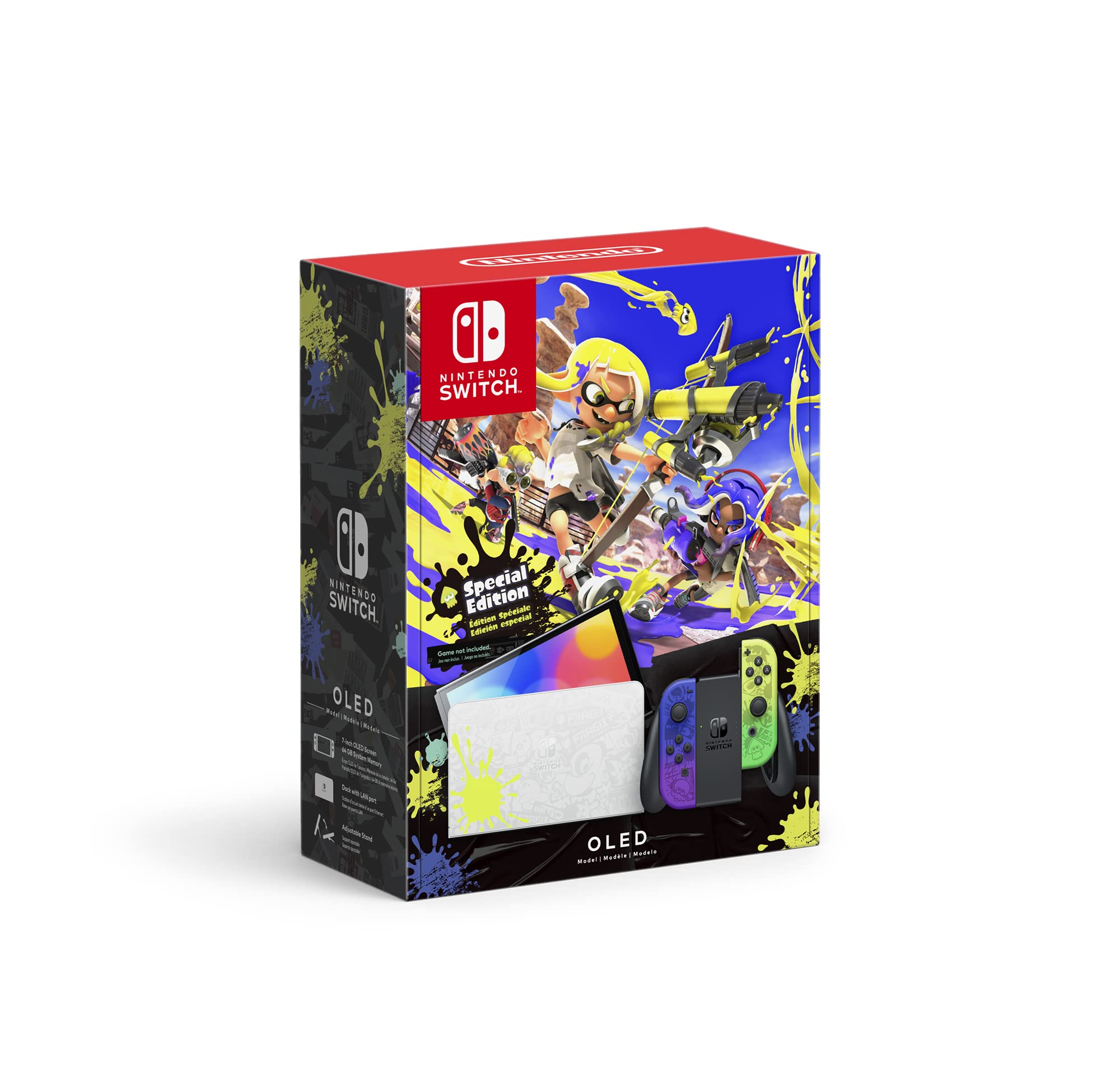 Nintendo Switch – OLED Model Splatoon 3 Special Edition : Video Games switch oled 喷射战士3限定版