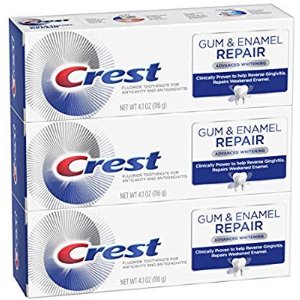 Crest Gum & Enamel Repair Toothpaste Advanced Whitening, 4.1 Ounce, Triple Pack